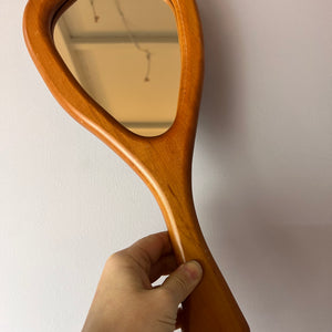 Handspiegel Buche 70er