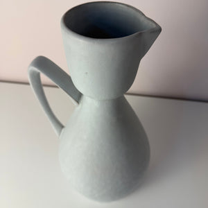 Set: Vase und Karaffe mintgrün weiß Keramik aus Westdeutschland