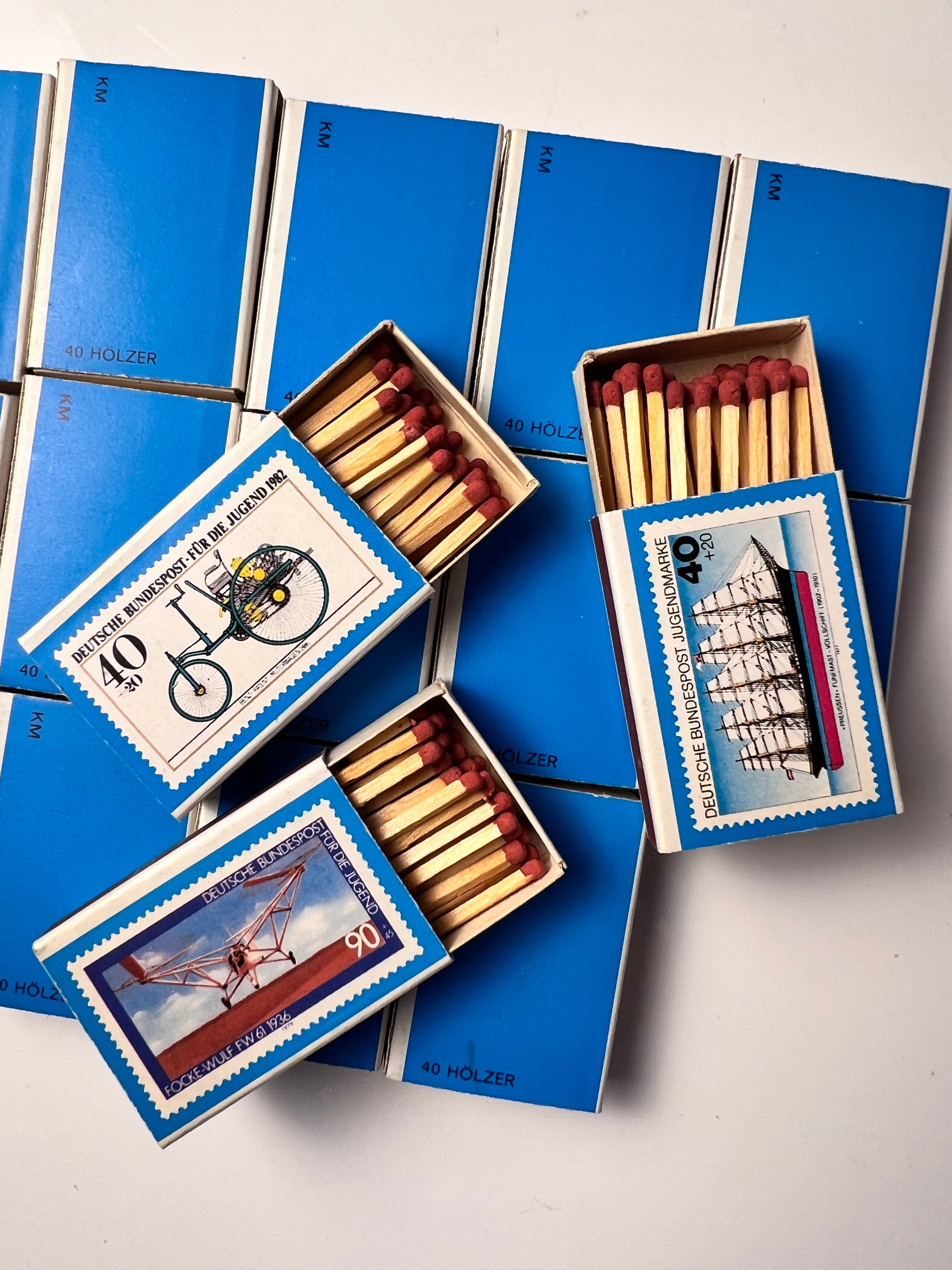 Set: Vintage Streichhölzer Deutsche Bundespost