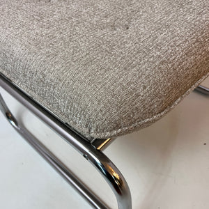 Hocker Halina beige Chrom von Hellerau