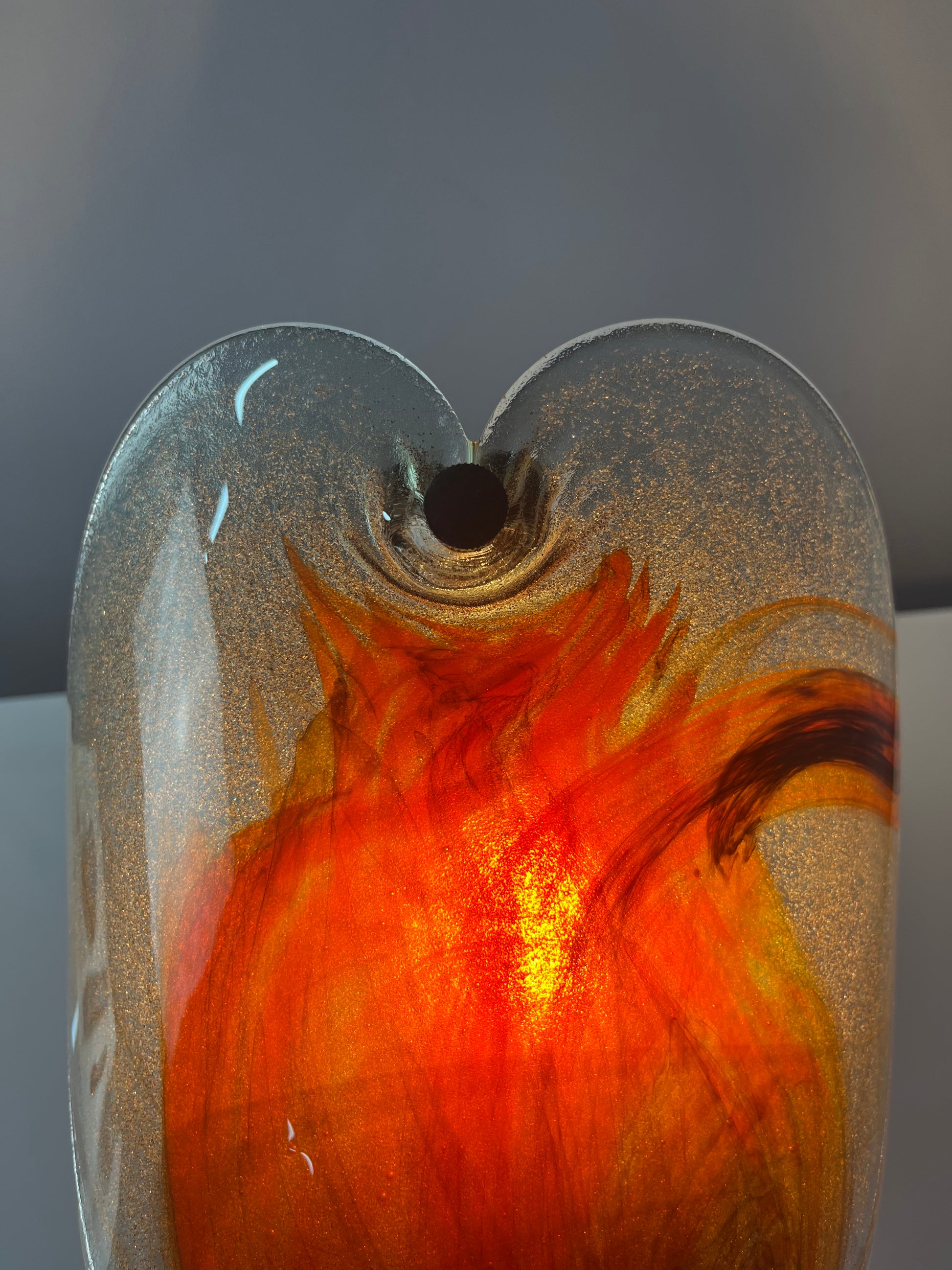 Wandlampe rotbraun Glas von Per Lütken für Holmegaard