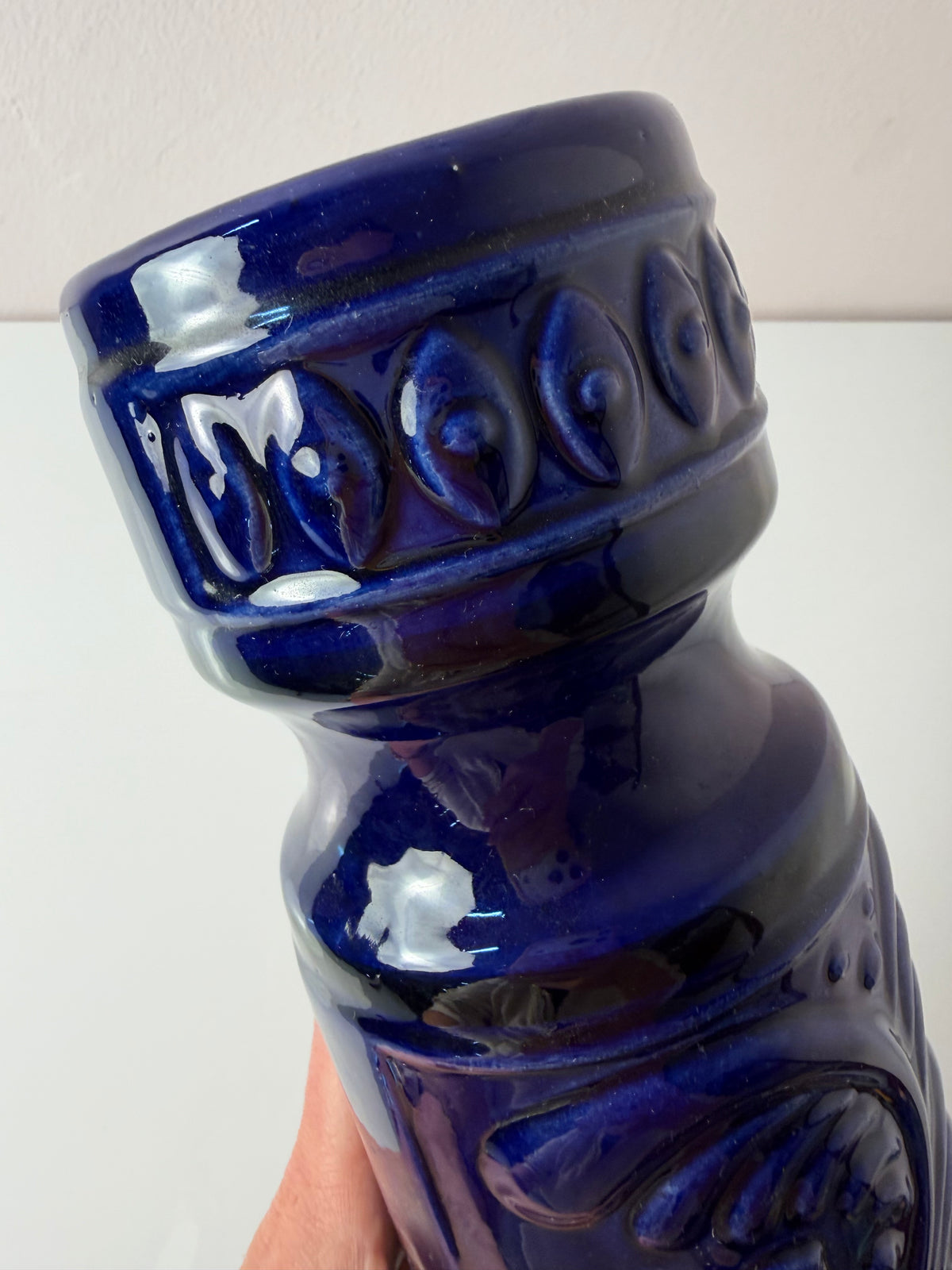 Vase 122-24 blau von VEB Gräfenroda
