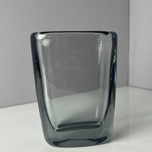Vase blaugrau Glas von Nils Landberg für Orrefors