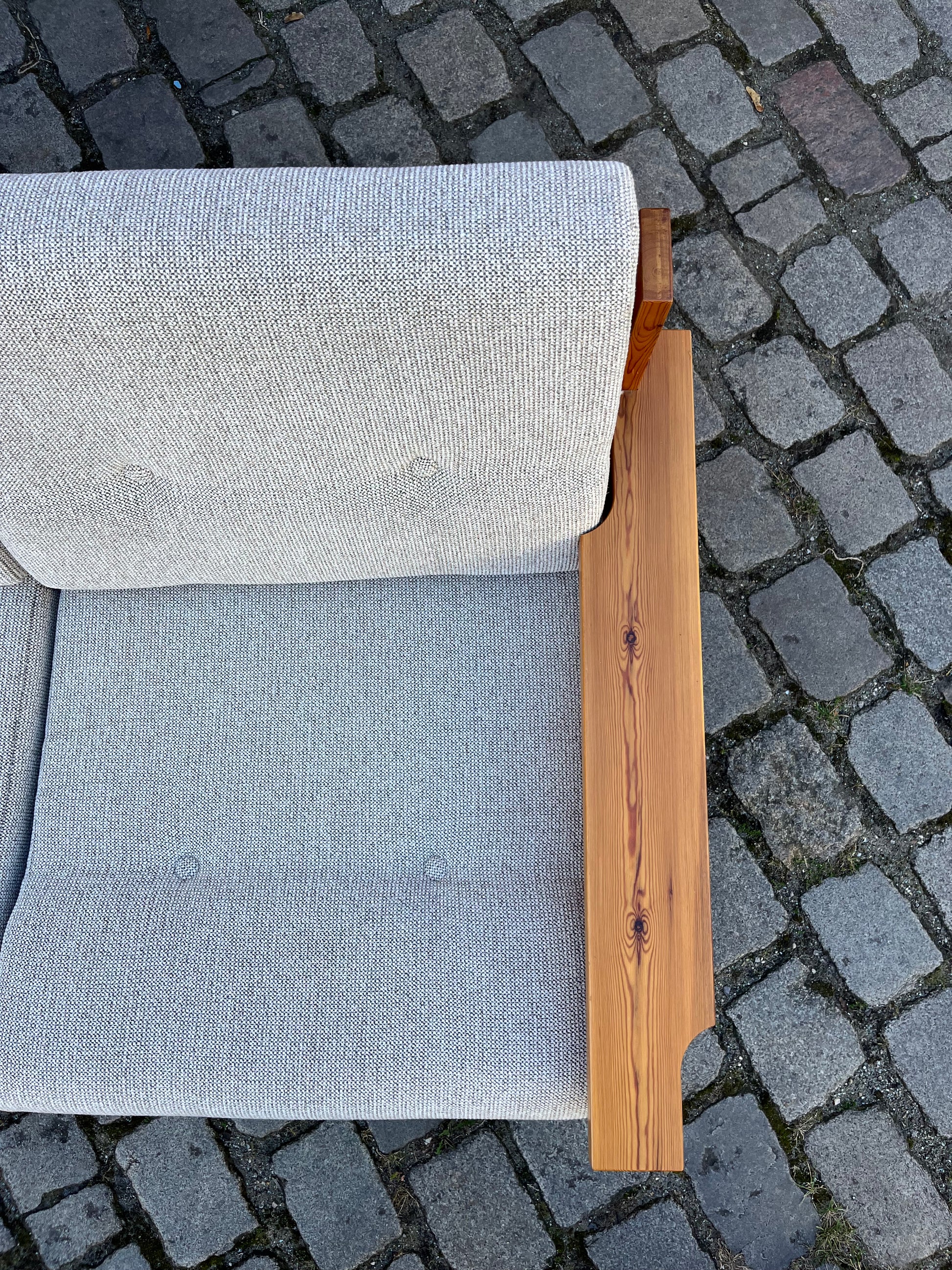 3-Sitzer Sofa beige grau Safari Style