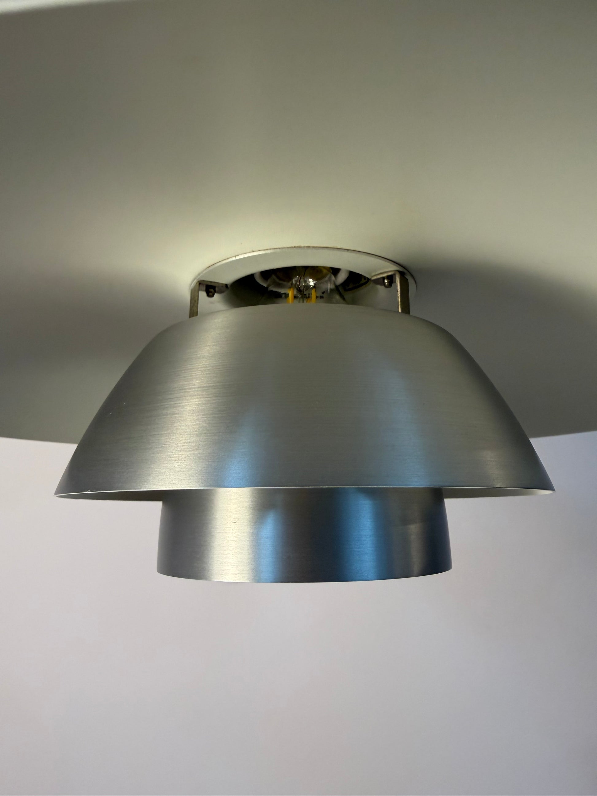 Lamellenlampe PH4/3 silber gebürstet von Poul Henningsen für Louis Poulsen