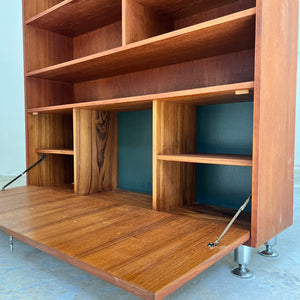 Bücherregal mit Klappfach Teak aus Dänemark
