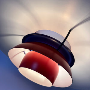 Lamellenlampe PH5 rot von Poul Henningsen für Louis Poulsen