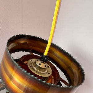 Brutalistische Kupfer Hängelampe von Svend Aage Holm Sørensen for Holm-Sørensen & Co