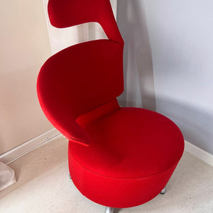 Drehsessel rot von Aki Toshiyuki Kita für Cassina