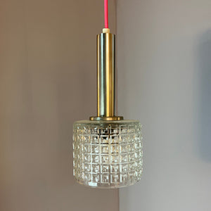 Hängelampe Glas Chrom