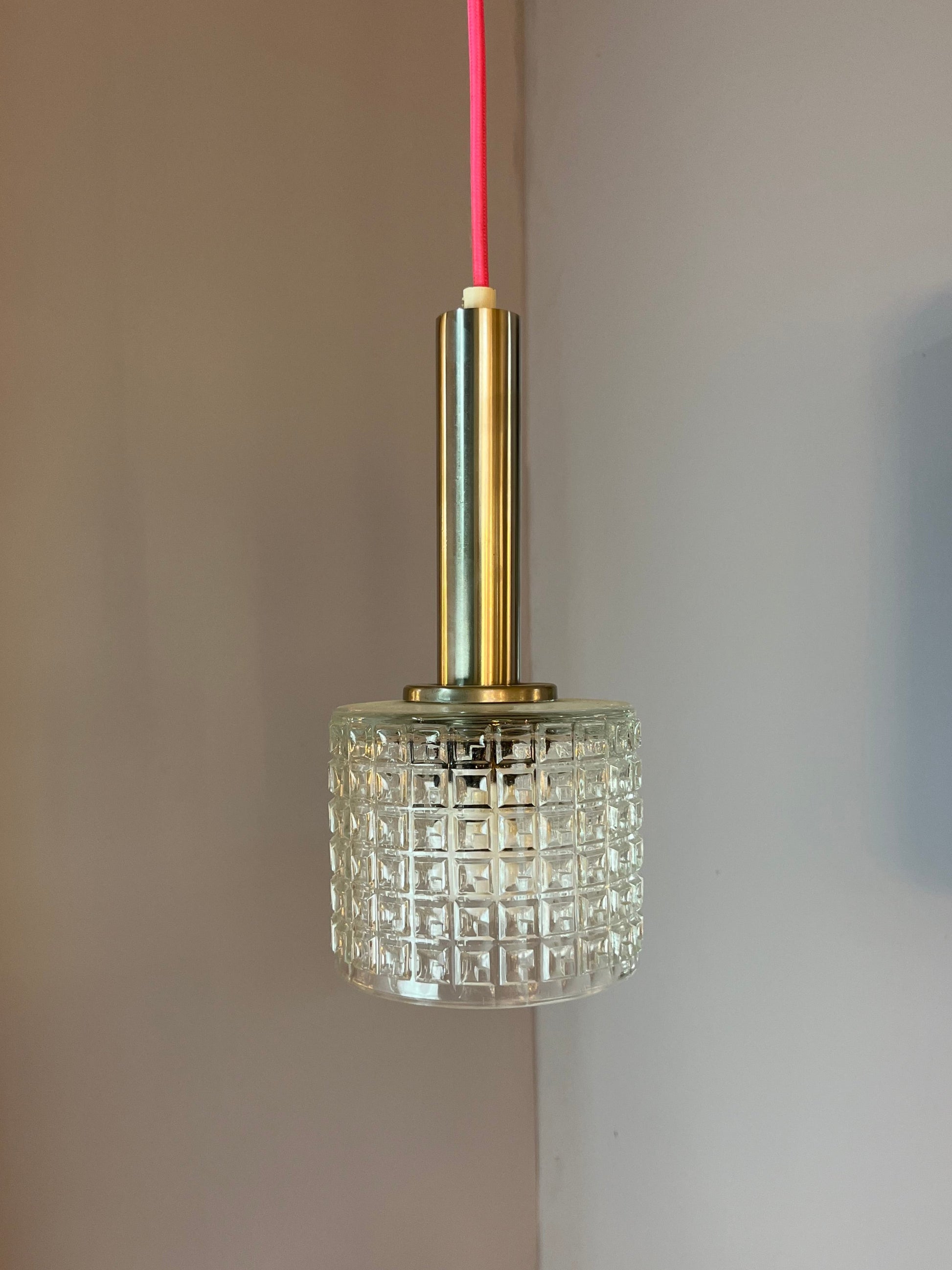 Hängelampe Glas Chrom