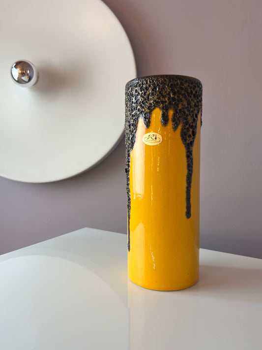 Vase Fat Lava  301-25 gelb von Riffarth Keramik
