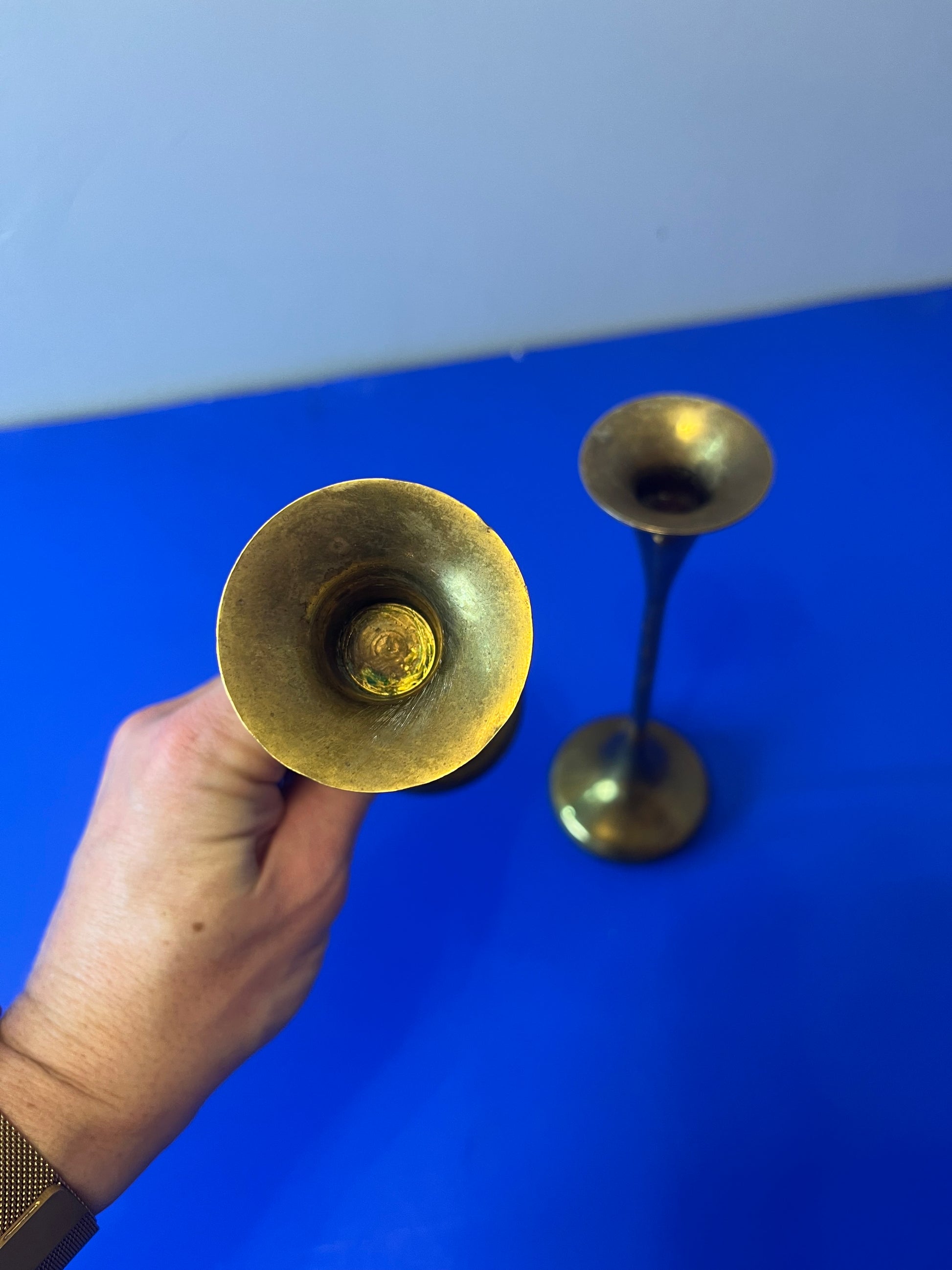 Set: 2x Kerzenständer Messing