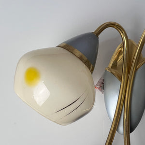 Wandlampe weiß Messing