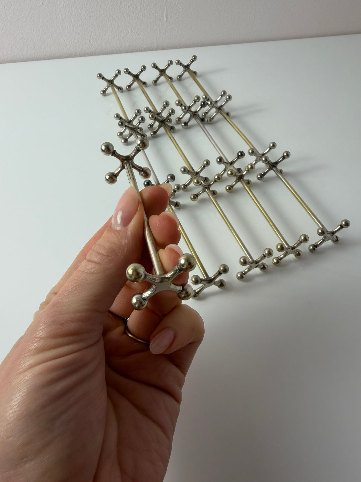 Set: 13x Besteckablage versilbert