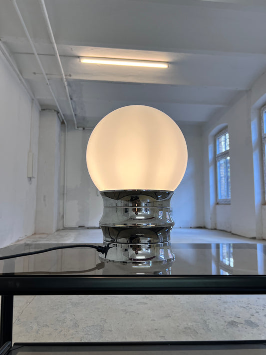 Tischlampe Chrom Opalglas von VEB NARVA