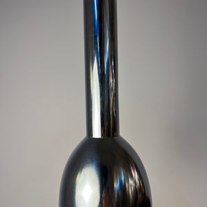 Spotlampe Chrom mit orangem Akzentschirm