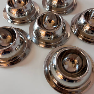 Set: 6x Eierbecher Edelstahl verchromt aus Dänemark
