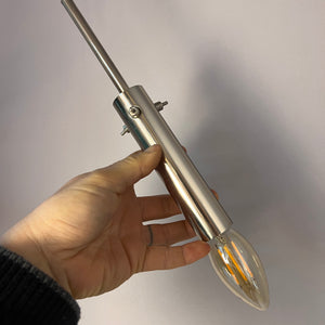 Hängelampe Chrom mit variablem Leuchtmittel