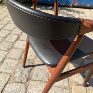 Armlehnstuhl Modell 213 Teak Leder von Thomas Harlev Model für Farstrup