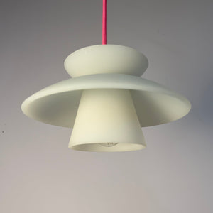 Lamellenlampe Milchglas aus Dänemark