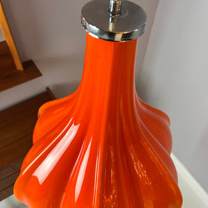 Blumenlampe orange Glas von Peill & Putzler