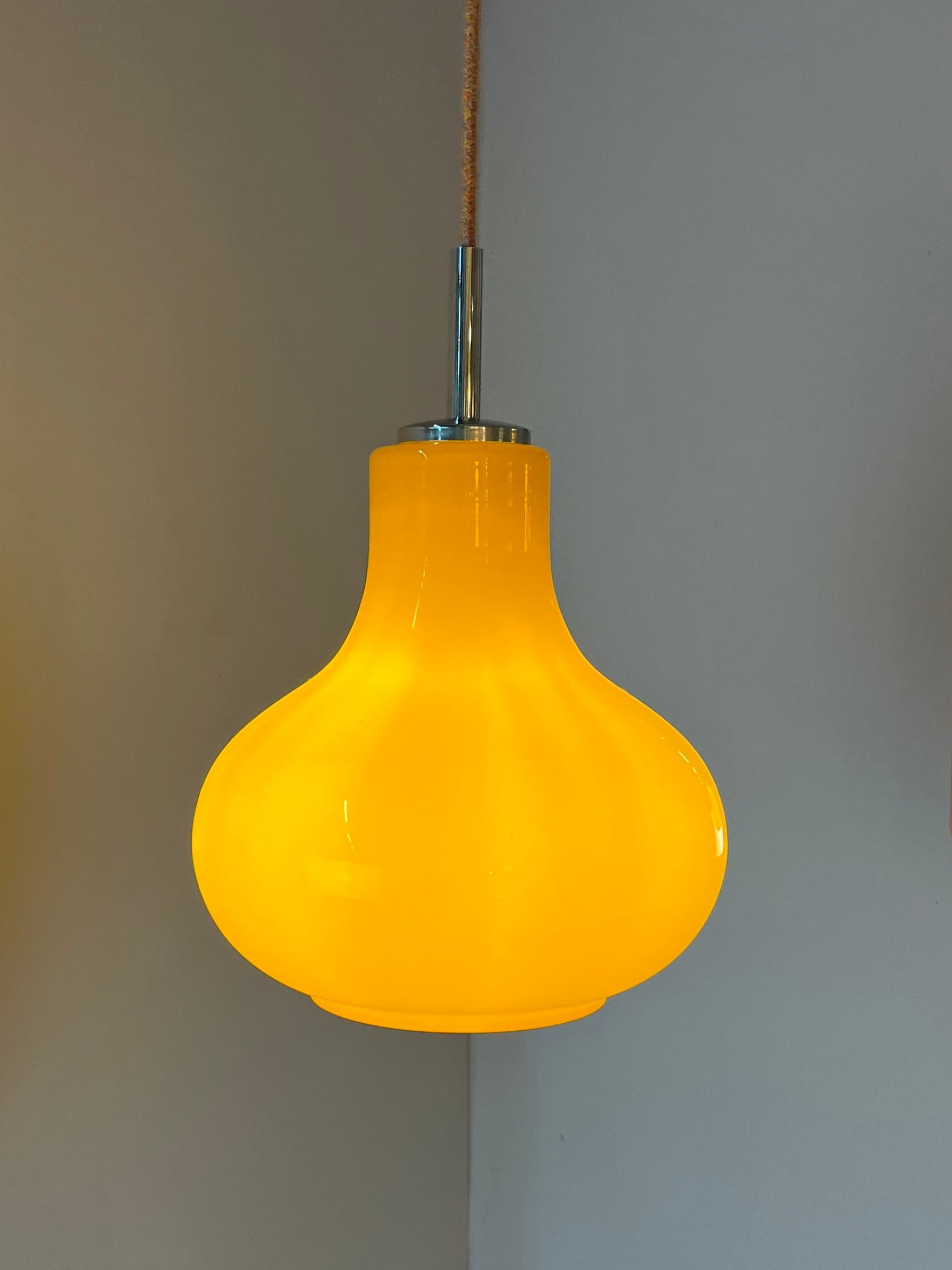 Hängelampe gelb Glas