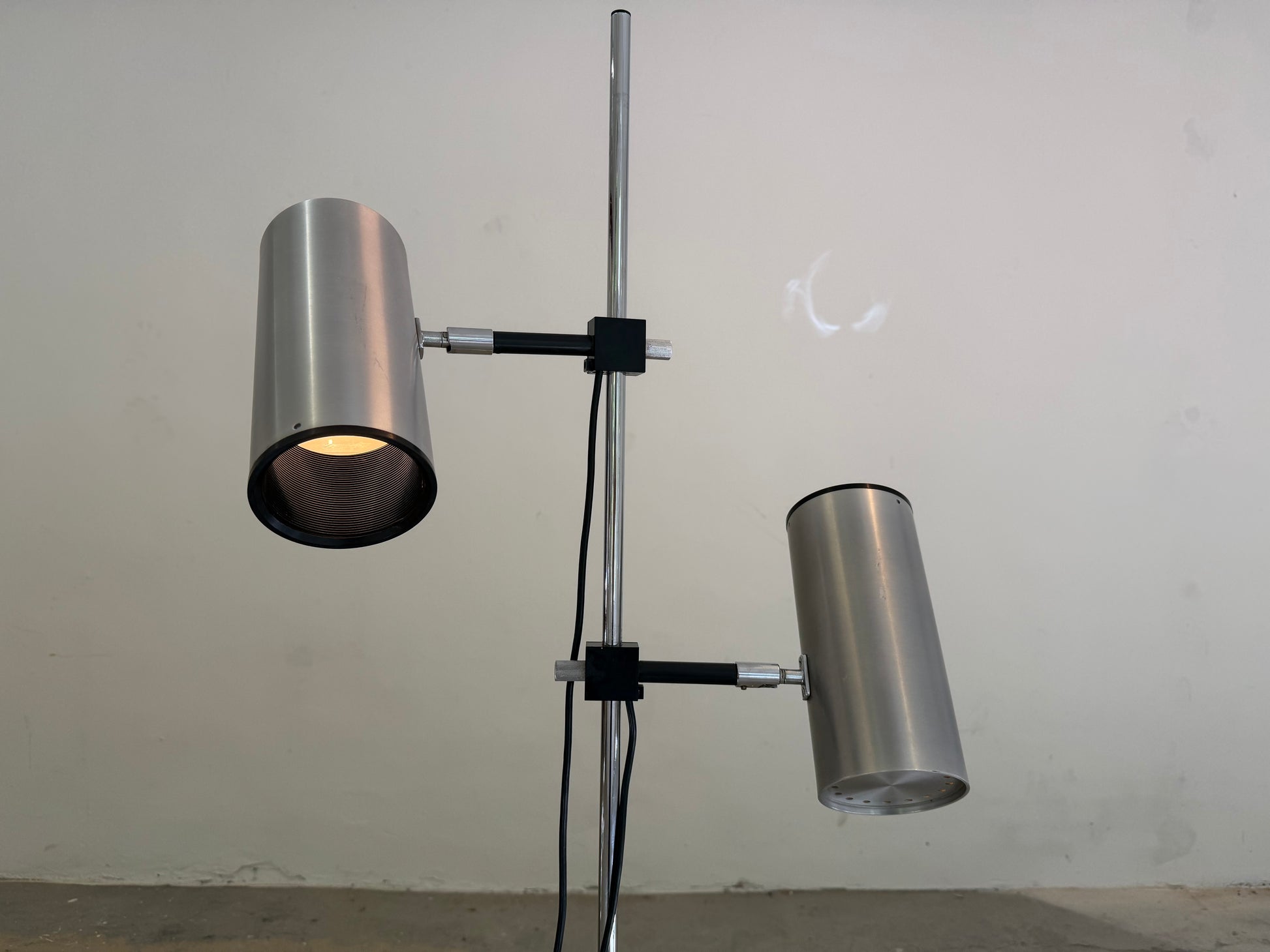 Stehlampe silber von Arnold Berges für Staff