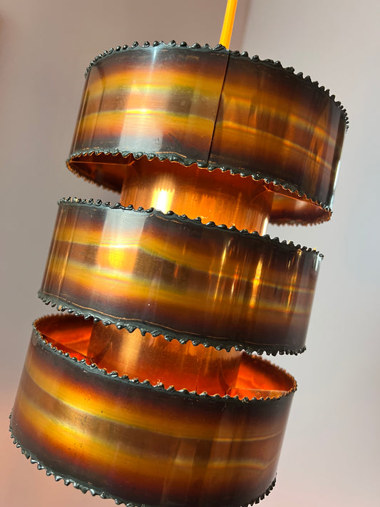 Brutalistische Kupfer Hängelampe von Svend Aage Holm Sørensen for Holm-Sørensen & Co