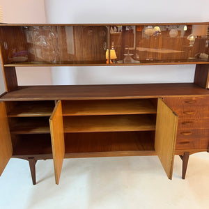 Sideboard Teak mit Vitrinenaufsatz aus Schweden