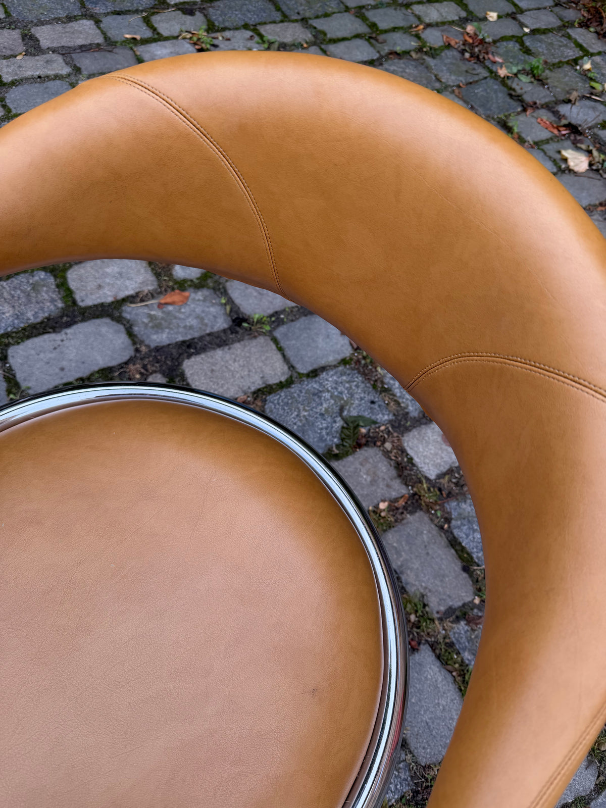 Drehstuhl Chrom Leder von Olymp