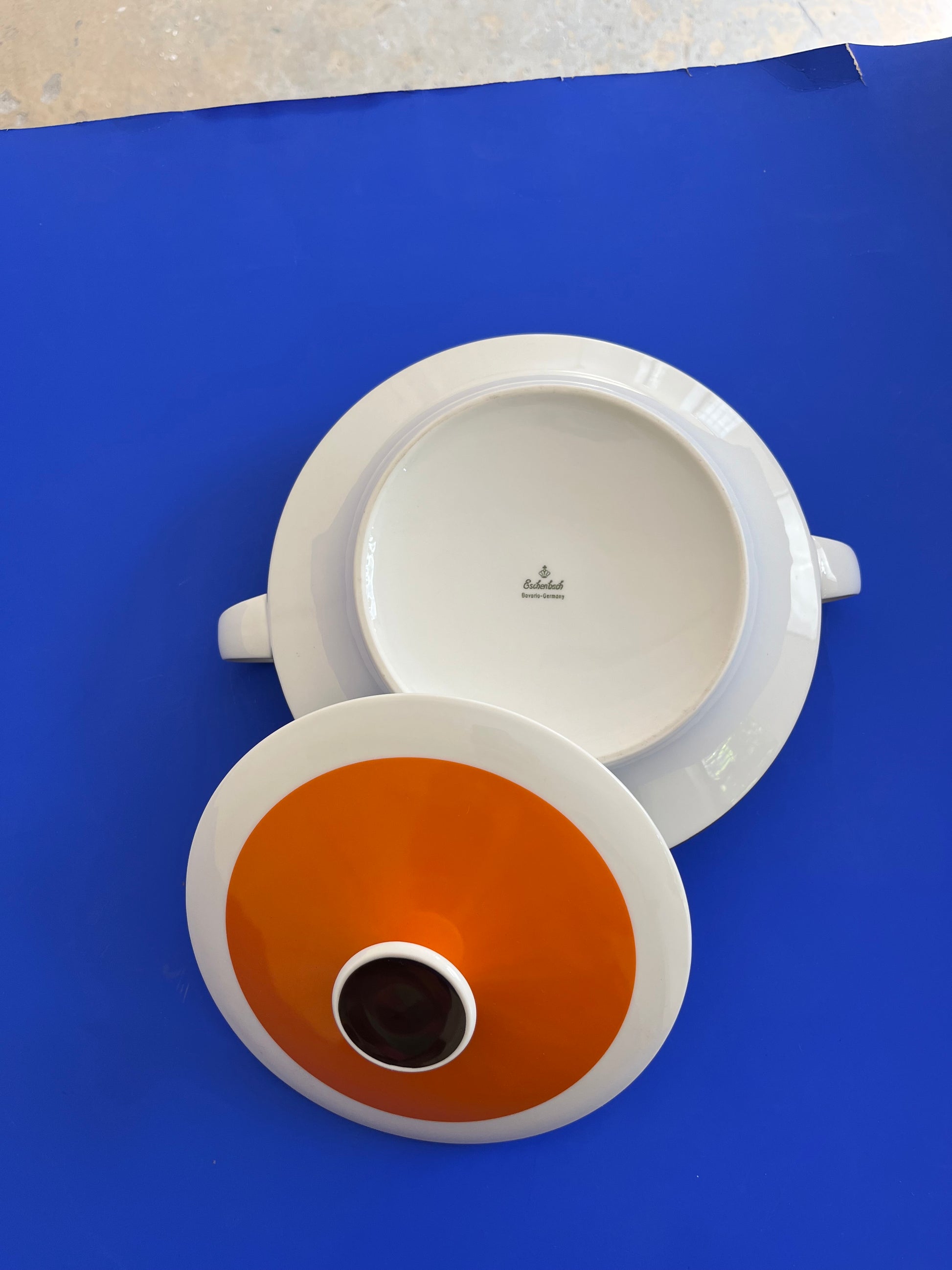 Porzellanservice orange braun von Eschenbach Bavaria