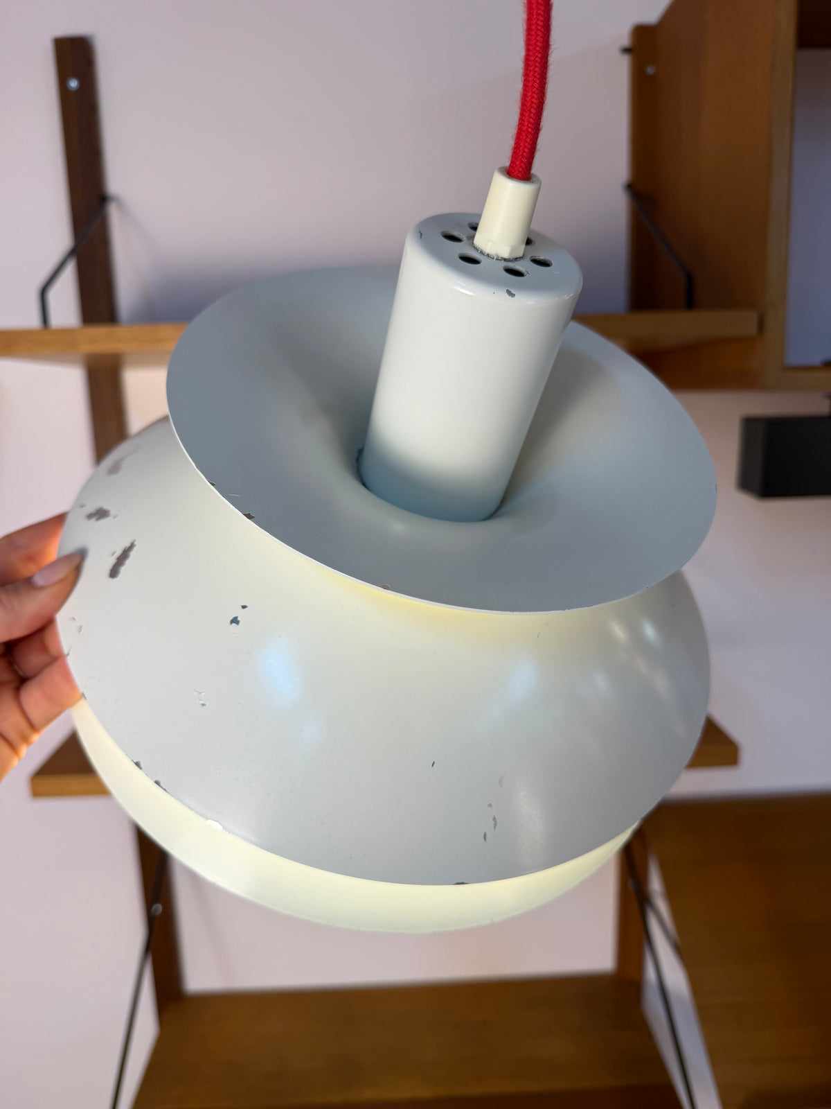 Lamellenlampe weiß aus Dänemark