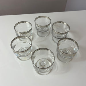Set: 6x Likörglas mit Silberrand von Schott Zwiesel