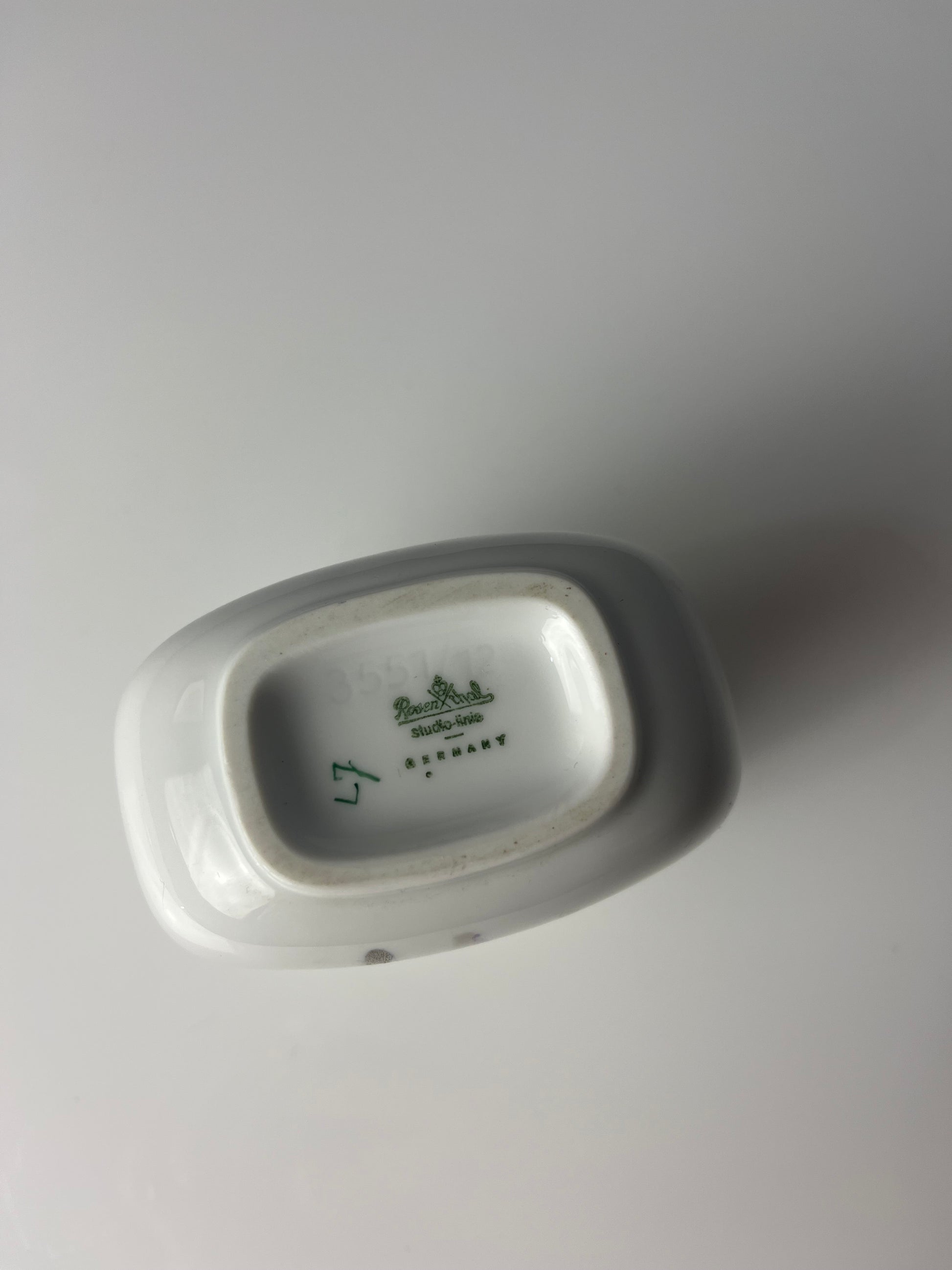 Mini Vase weiß silber von Rosenthal Studio Line