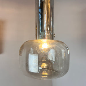 Hänge- oder Deckenlampe Glas Chrom von Glashütte Limburg