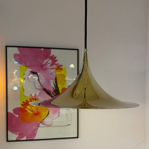 Trompetenlampe gold spiegelnd von Claus Bonderup & Torsten Thorup für Fog & Mørup