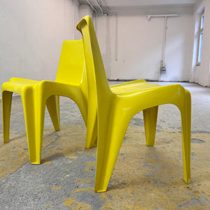 Esszimmerstuhl Modell BA 1171 gelb von Helmut Bätzner für Bofinger