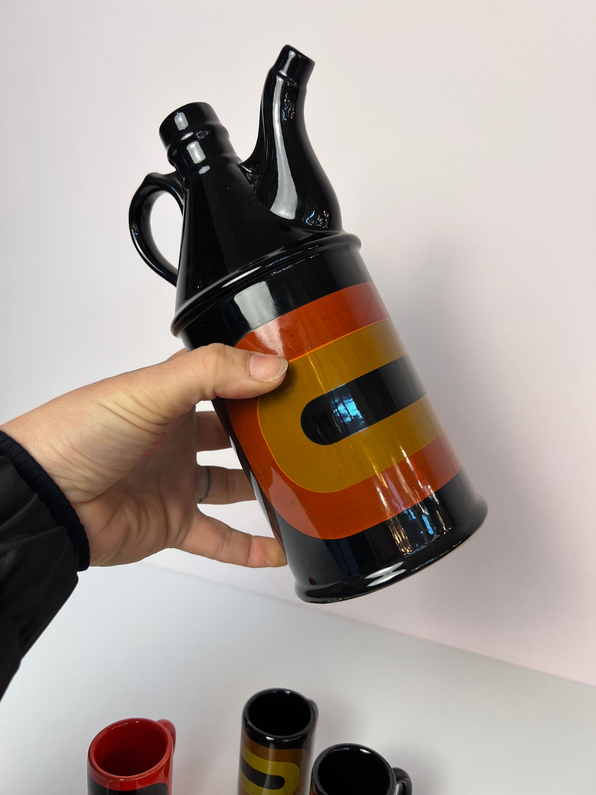Set: Schnapsdekanter & 6 Becher von Wächtersbach