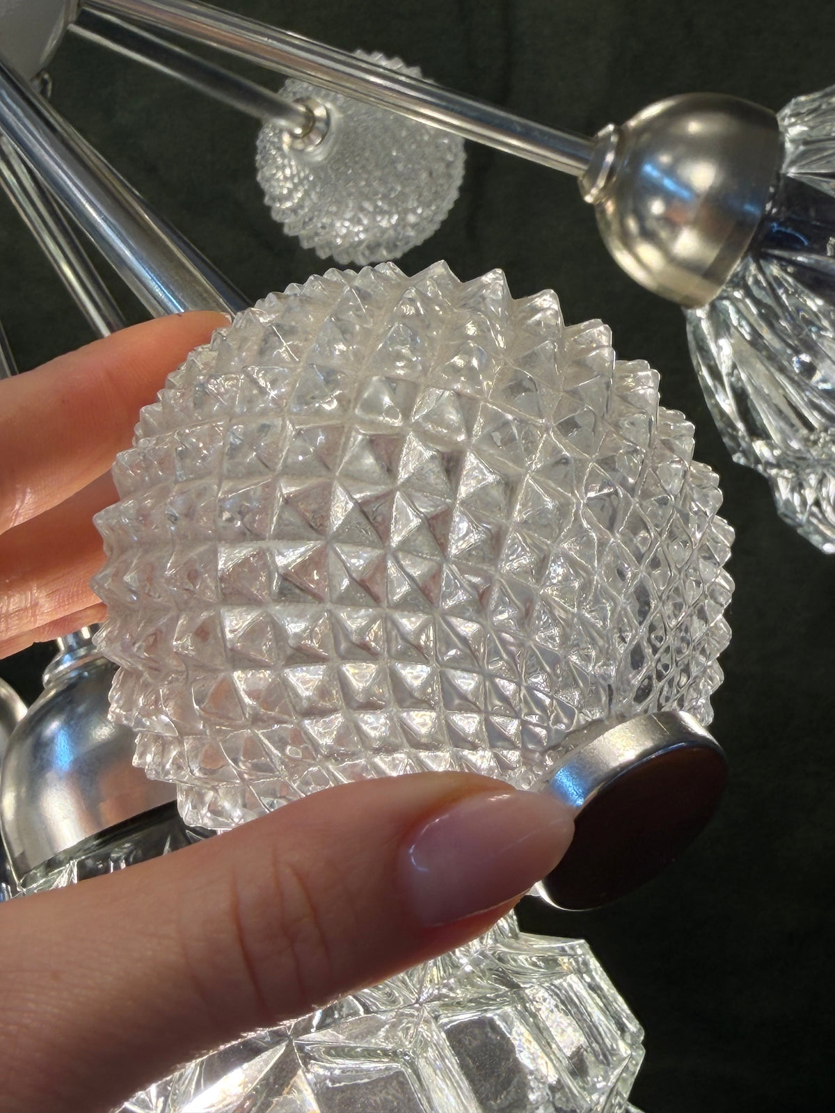 Sputnik Kronleuchter von Elektrofém ISZ