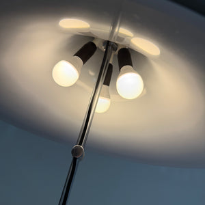 Stehlampe braun weiß Acryl Chrom von Elio Martinelli