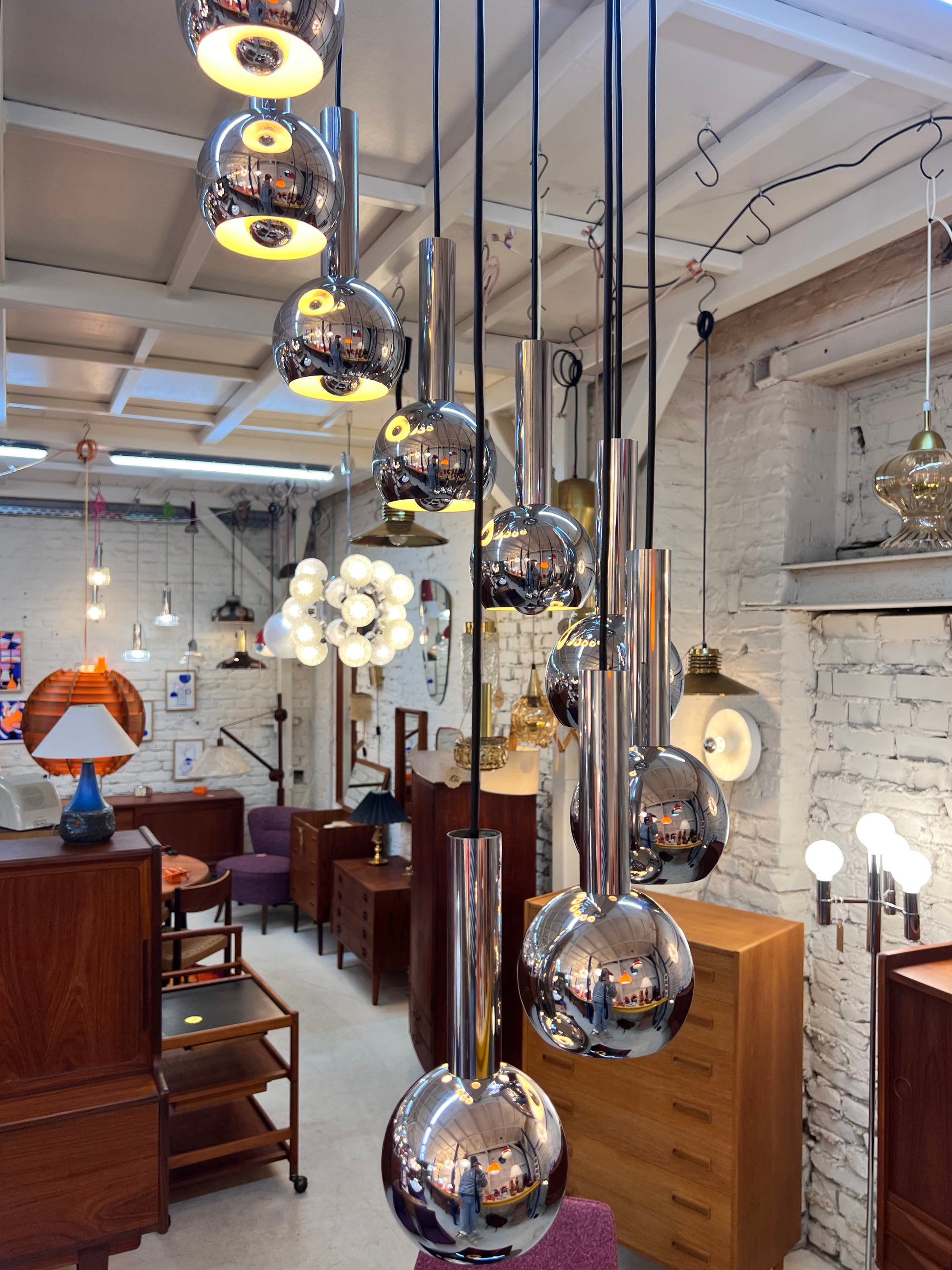 Kaskadenlampe 10-flammig Chrom von STAFF
