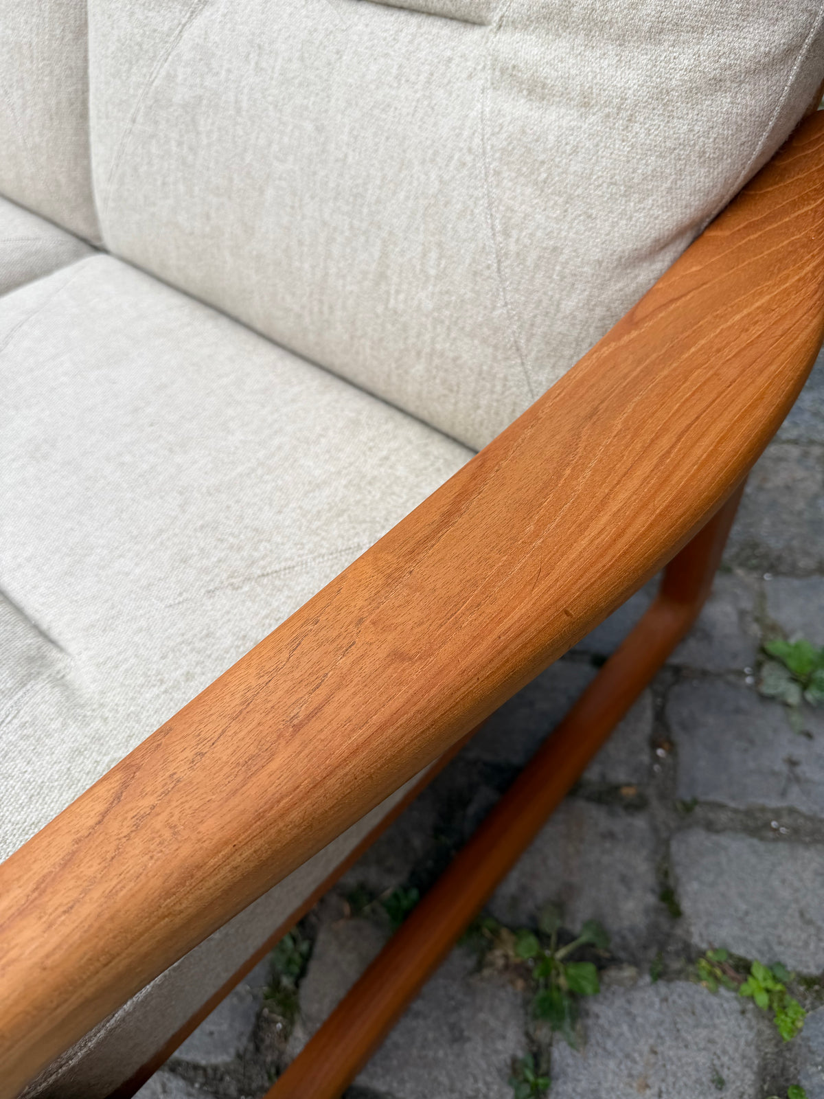 3-Sitzer Sofa Teak Wolle von Holstebro Møbelfabrik