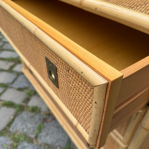 Kommode Rattan Bambus mit Messinggriffen von Dal Vera