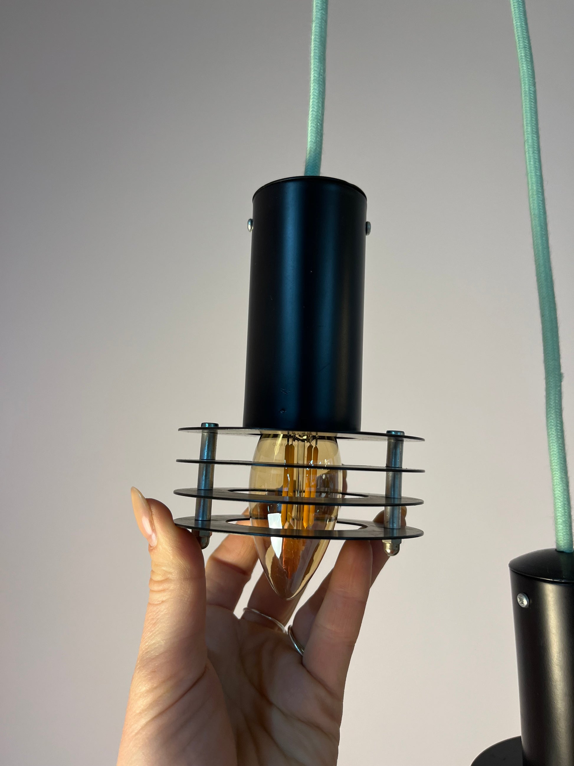 Set: 2x Lamellenlampe schwarz aus Dänemark