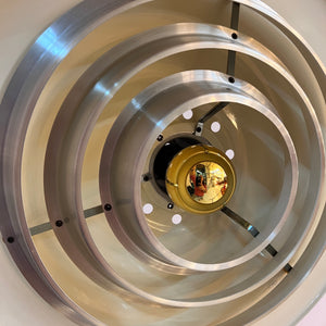 Lamellenlampe silber von Erik Jensen für Teknika