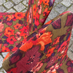 Set: 2x Drehstuhl rot floral von EKA Wohnmöbel