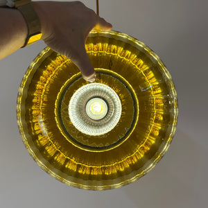 Hängelampe Glas Teak von Orrefors