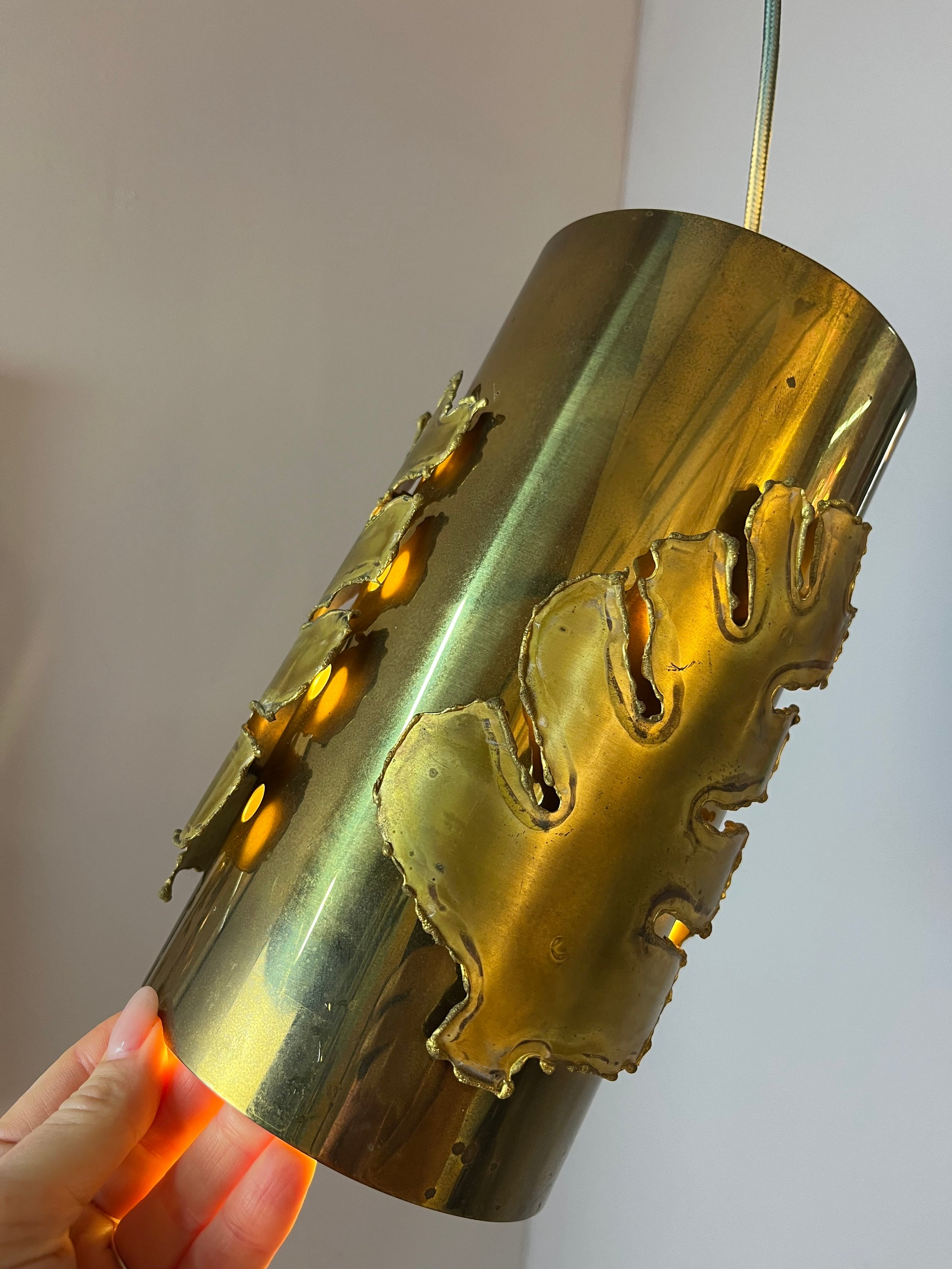 Hängelmape mit Messing Blättern von Svend Aage Holm Sørensen