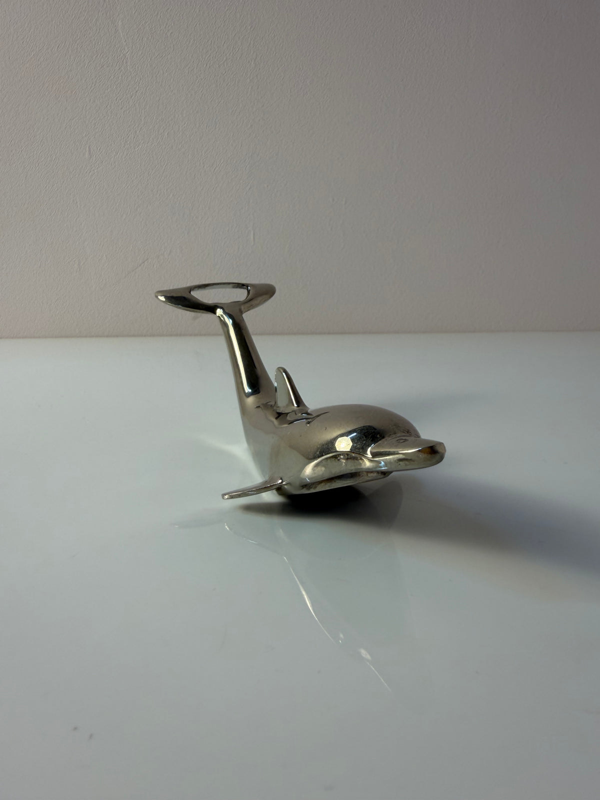 Flaschenöffner Delfin silber aus Dänemark